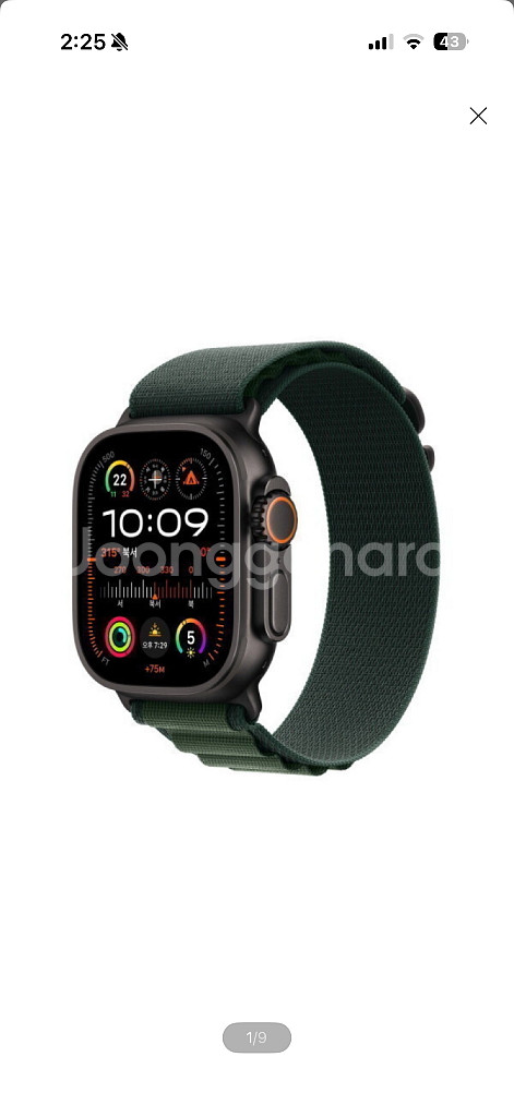 애플워치 울트라2 m 알파인 그린 급처--0