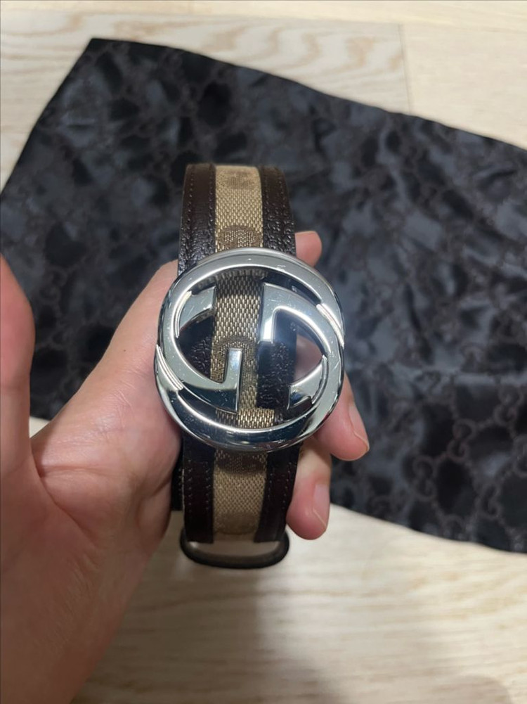 구찌 GG 패턴 여성용 벨트--0