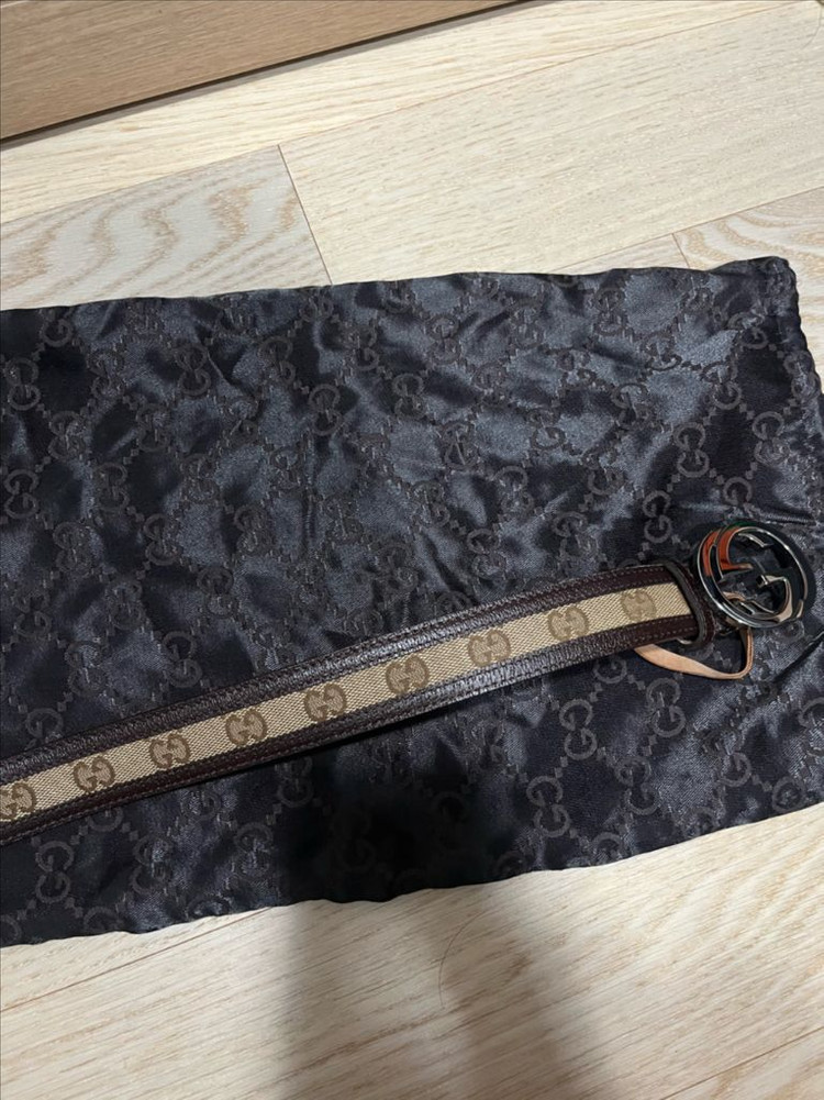 구찌 GG 패턴 여성용 벨트--2