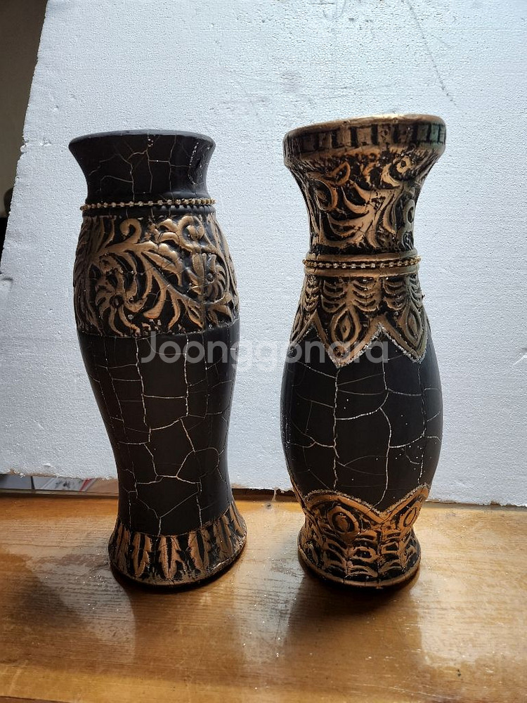 금박 화병 2점--4