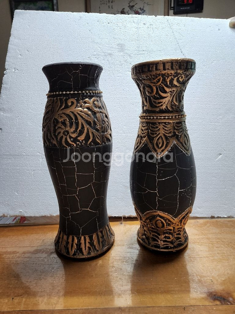 금박 화병 2점--5