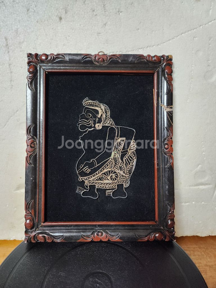 오래된 은사 작품 액자--1