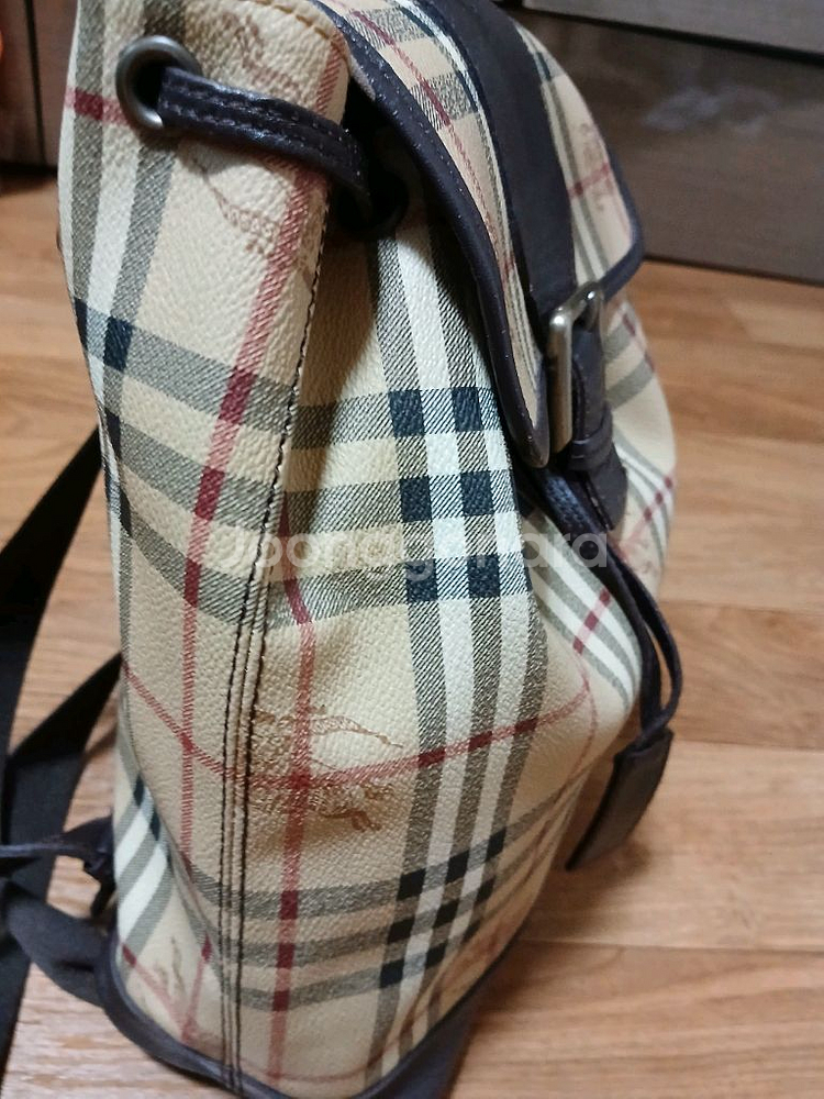 버버리 체크 패턴 숄더백--2