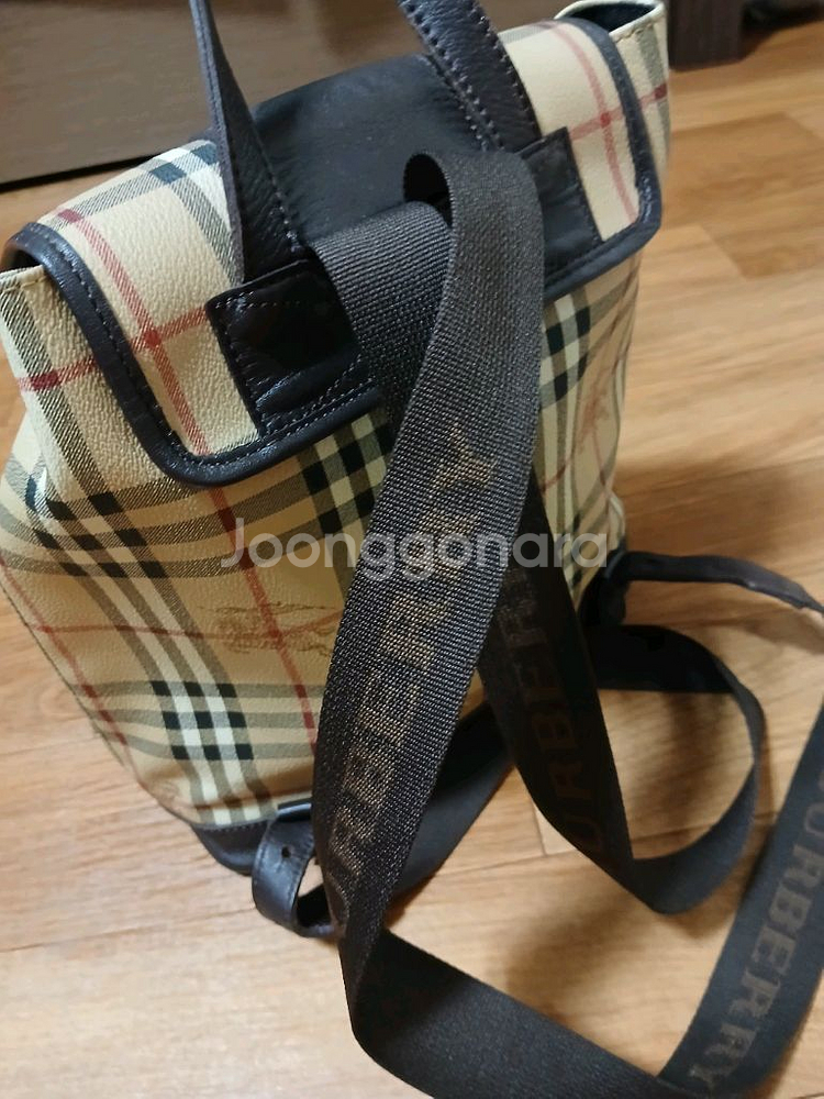 버버리 체크 패턴 숄더백--1