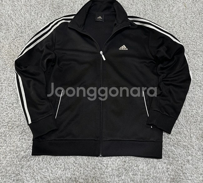 아디다스 블랙 검정 트랙탑 져지집업 100/L--0