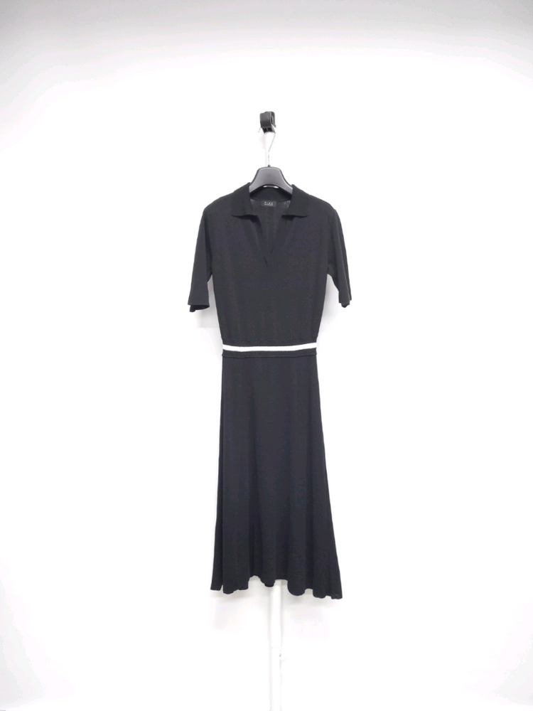 타임 춘하추 레이온 니트 맥시 롱 플레어 원피스 F 33-55--0