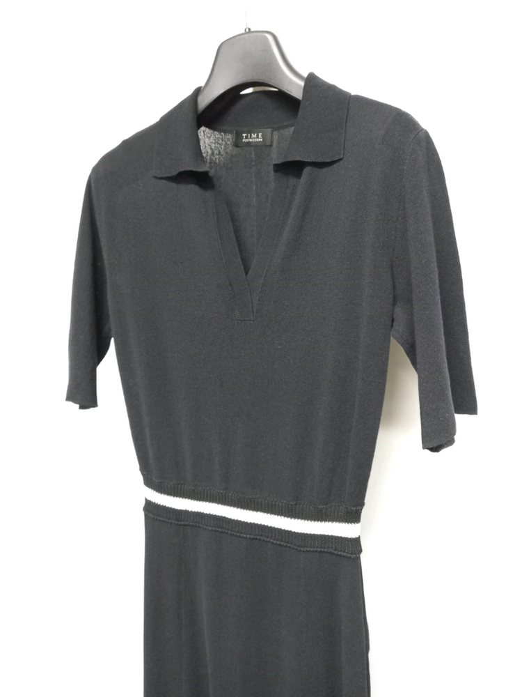 타임 춘하추 레이온 니트 맥시 롱 플레어 원피스 F 33-55--5