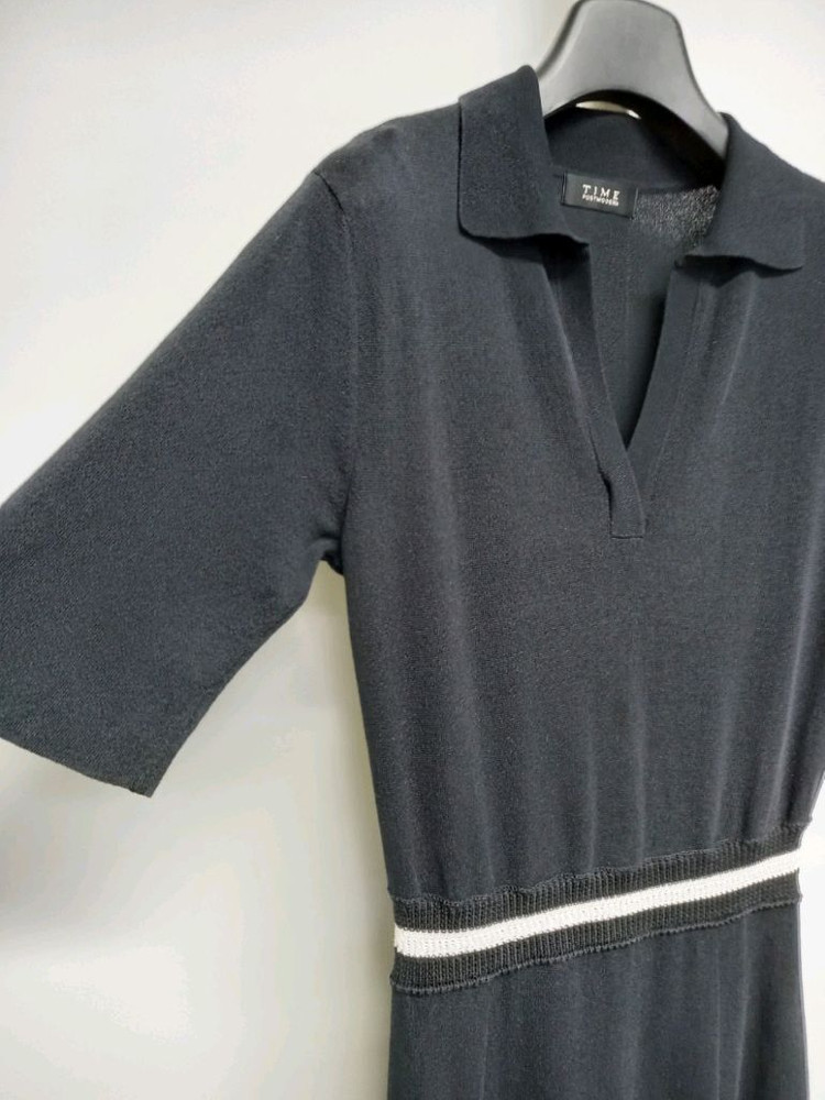 타임 춘하추 레이온 니트 맥시 롱 플레어 원피스 F 33-55--4