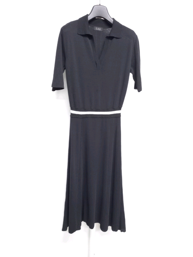 타임 춘하추 레이온 니트 맥시 롱 플레어 원피스 F 33-55--2