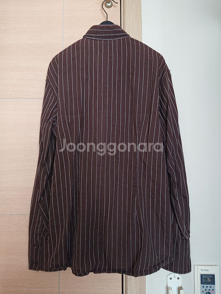G-STAR 지스타 스트라이프 브라운 셔츠 XL--2