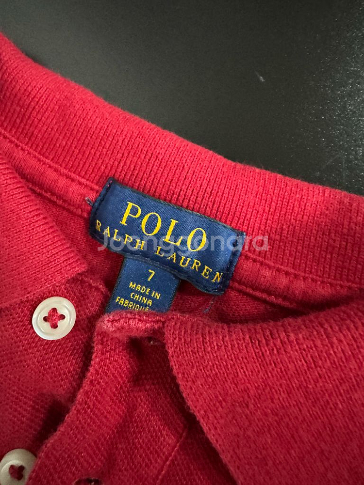 폴로 랄프로렌 키즈 신형 라벨 긴팔 카라티 7--2