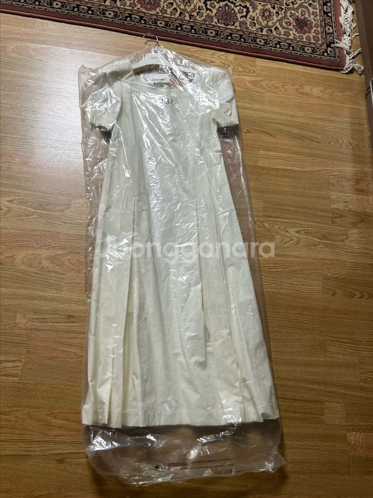 오르 스트레치 볼륨 원피스 (아이보리, L) - 미착용 새상품--0