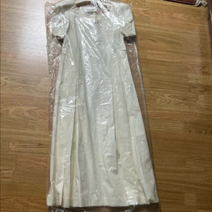 오르 스트레치 볼륨 원피스 (아이보리, L) - 미착용 새상품