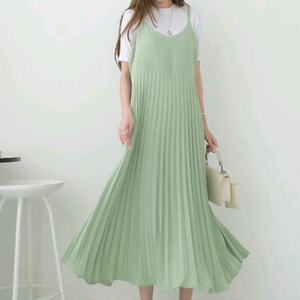 플리츠 롱원피스