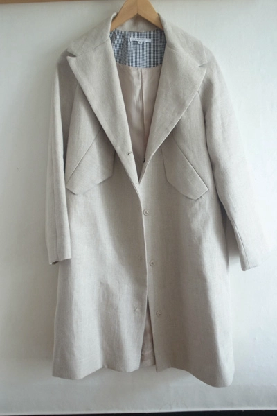 까르벵 carven 베이지 린넨코트 까르뱅 이미지