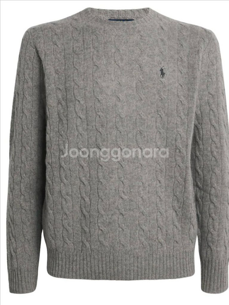 폴로 랄프로렌 울캐시 케이블 니트 스웨터 그레이 S--0