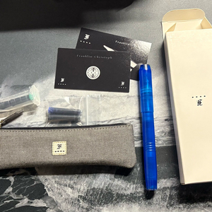 프랭클린 크리스토퍼 46 블루 만년필 니들포인트 + EF촉