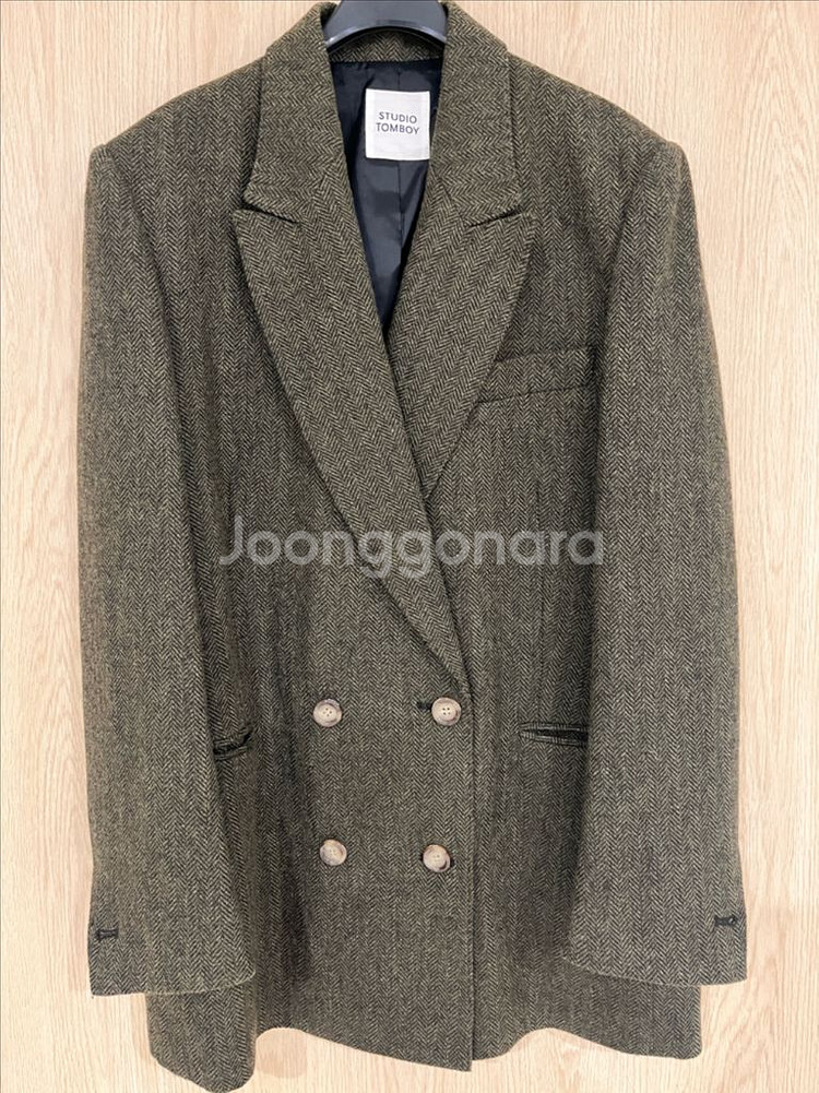 스튜디오톰보이 헤링본 더블쟈켓--0