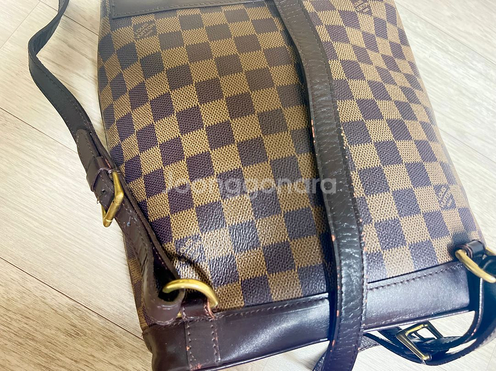 다미에 캔버스 백팩--2