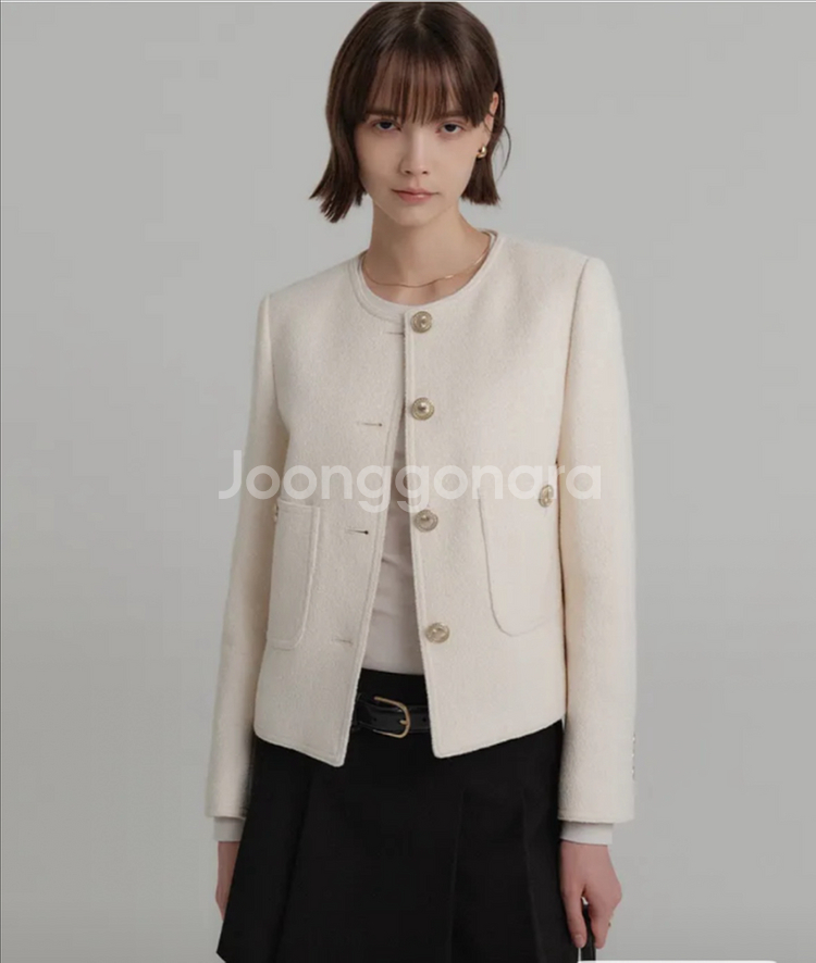 룩캐스트 베카 트위드 자켓 S--1