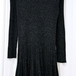 골드펄 니트원피스 골지프릴넥 니트원피스 메탈사 슬림