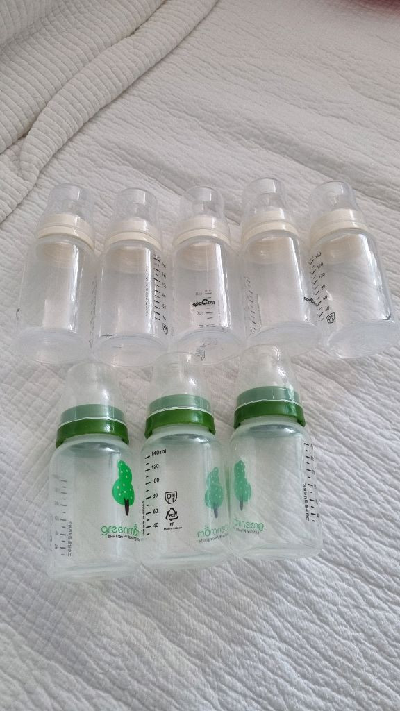 스펙트라 우유병 5개+ 그린맘우유병 3개 이미지