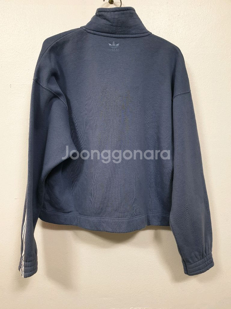 아디다스 블루 3D 트레포일 하프집 기모 M사이즈--3