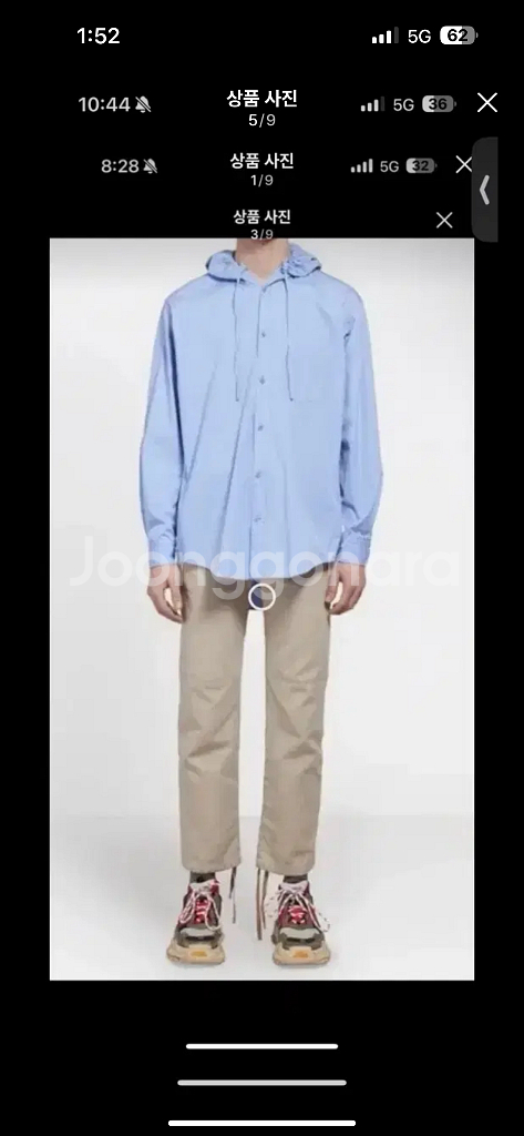 [40] 17fw 발렌시아가 런웨이 스트라이프 셔츠--4