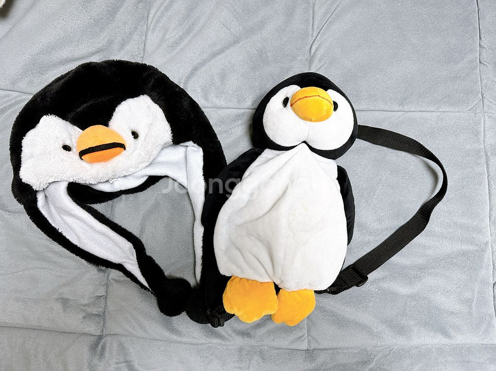 펭귄 패턴 아기 상하복 세트--1