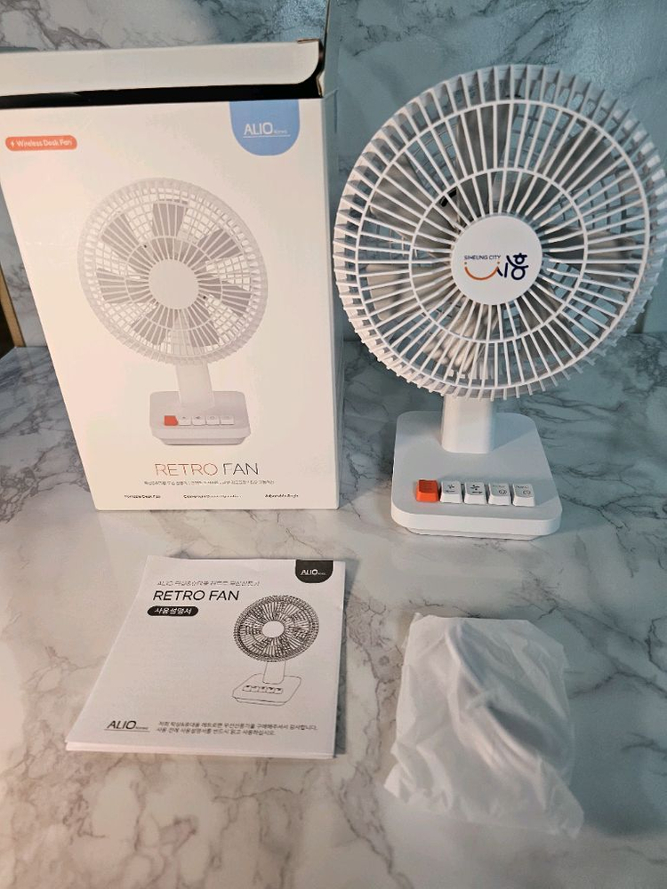 새상품- ALIO 레트로 무선 탁상용 선풍기 이미지