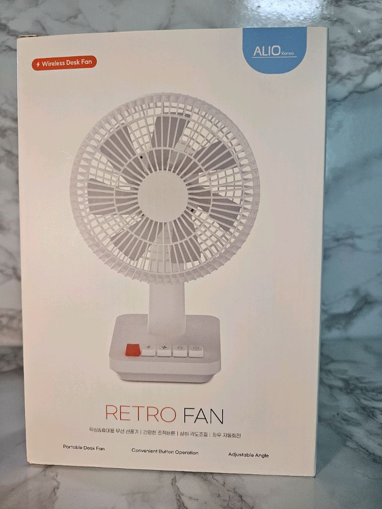 새상품- ALIO 레트로 무선 탁상용 선풍기 이미지