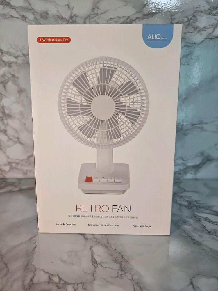 새상품- ALIO 레트로 무선 탁상용 선풍기 이미지