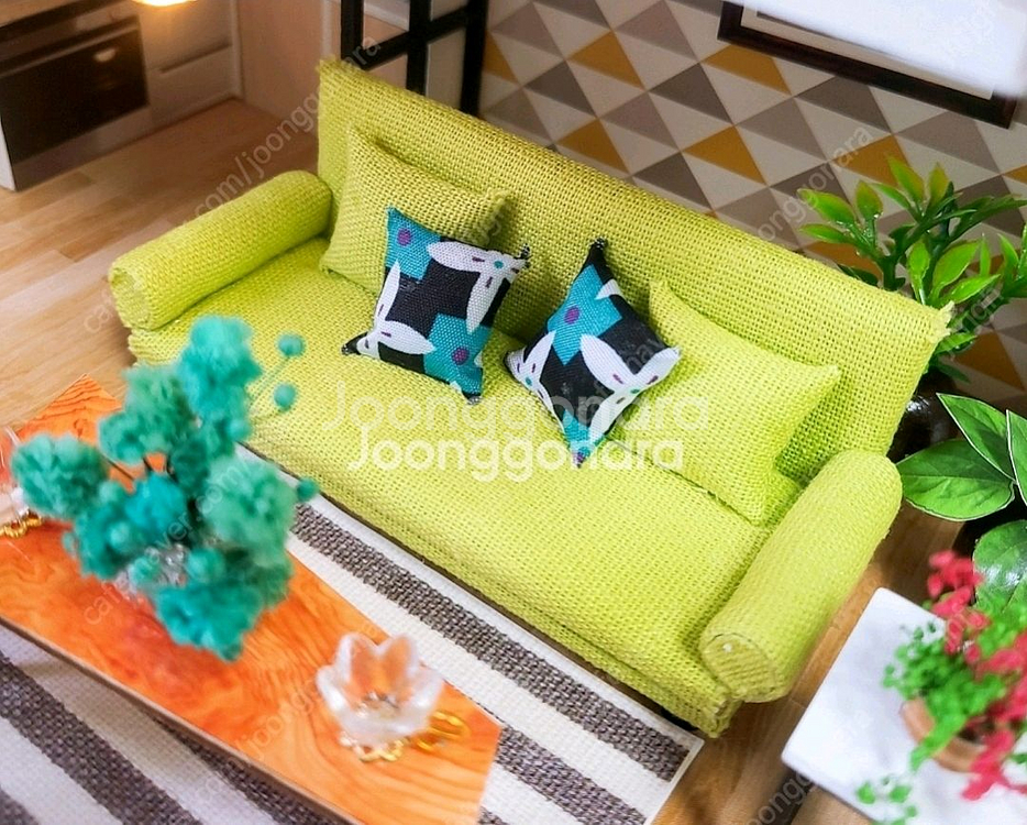 [42번] DIY 미니어처 완성품 (리모컨 LED, 오--6