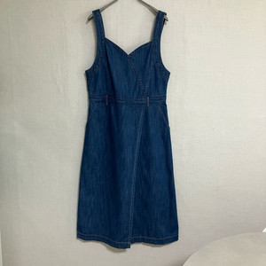 써스데이아일랜드 서스펜더 레이어드 데님 원피스 M