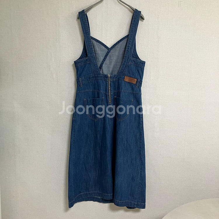 써스데이아일랜드 서스펜더 레이어드 데님 원피스 M--4