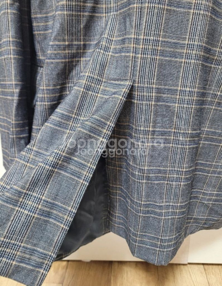 중고/체크 여자 롱자켓 프리사이즈--3