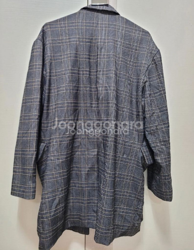 중고/체크 여자 롱자켓 프리사이즈--2