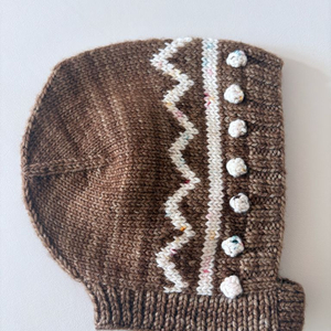 미샤앤퍼프 베이비 지그재그 보넷 넛쉘 (0m-6m)