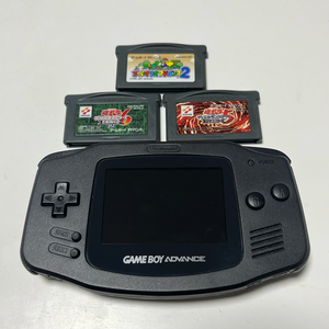 게임보이어드밴스 본체 + 게임 3종 세트 (백라이트 교체, C타입 충전)
