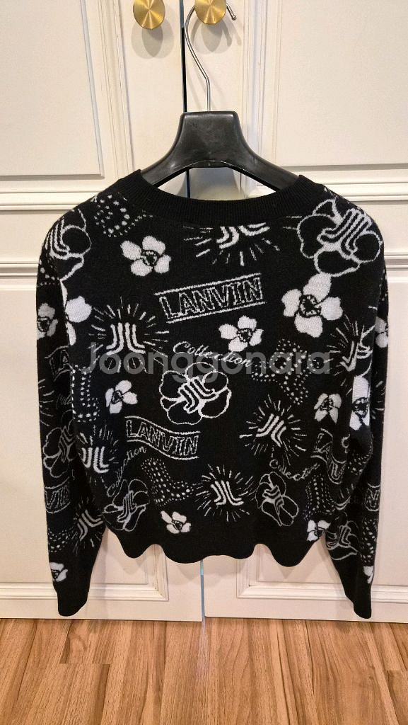 한섬 랑방[새옷]비즈 & 자수 자카드 울 니트 가디건--7