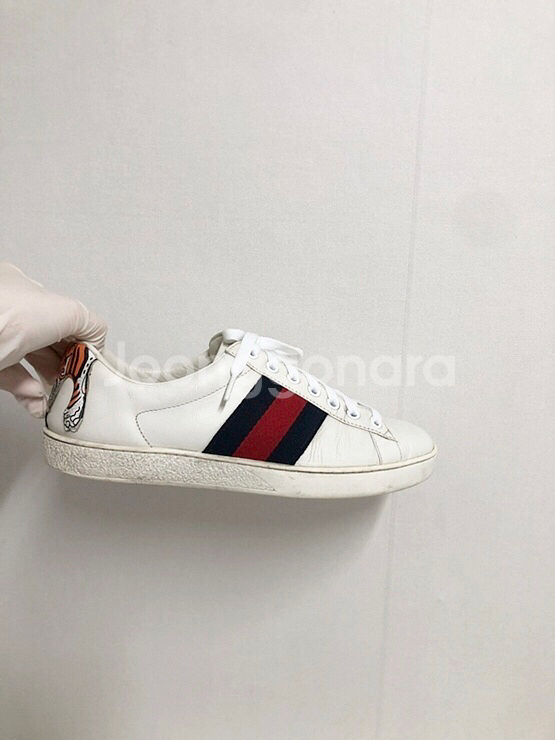 (250사이즈)구찌 정품 에이스 타이거 패치 삼선 스니커즈--2