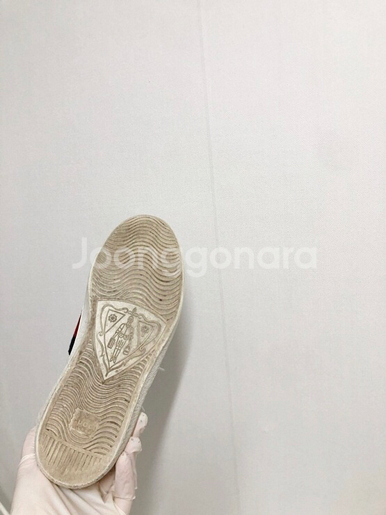 (250사이즈)구찌 정품 에이스 타이거 패치 삼선 스니커즈--4