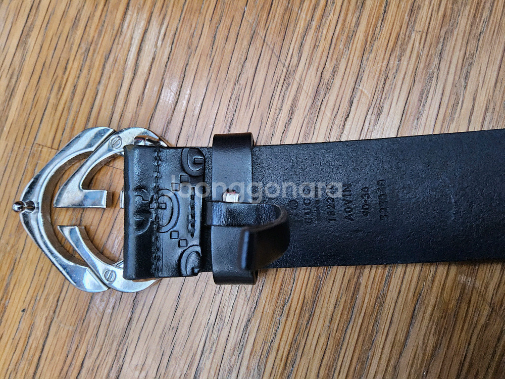 구찌 GG 패턴 남성 벨트--6