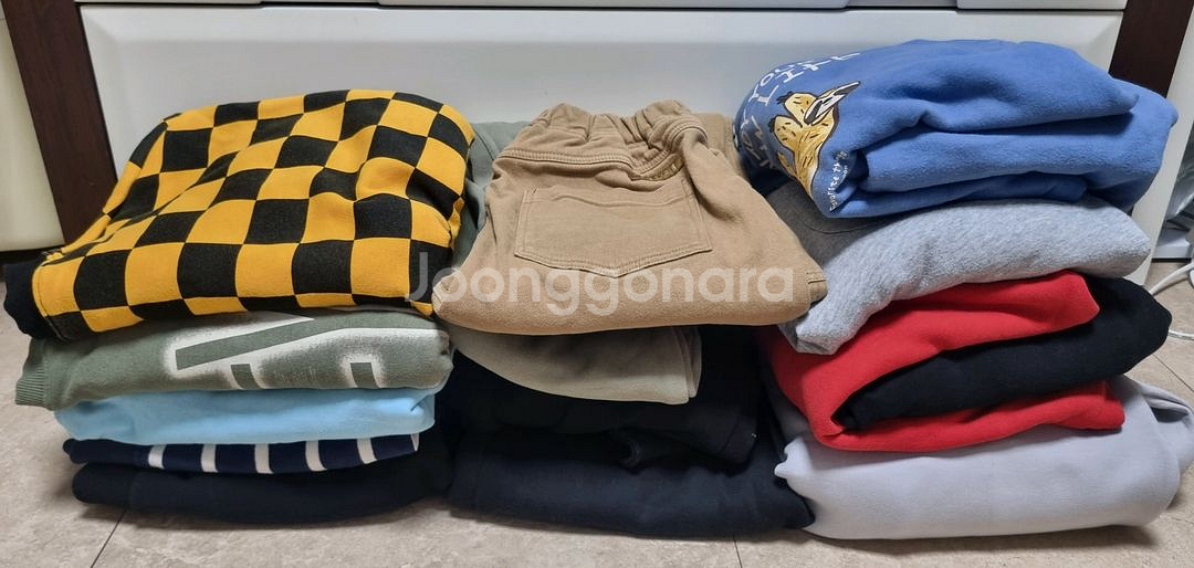 남아의류 150 겨울 상하의세트 기모바지 티셔츠 일괄판매--0