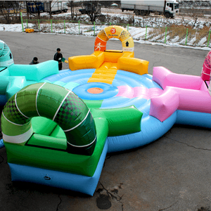 대형 에어바운스 놀이기구 사각줄다리기