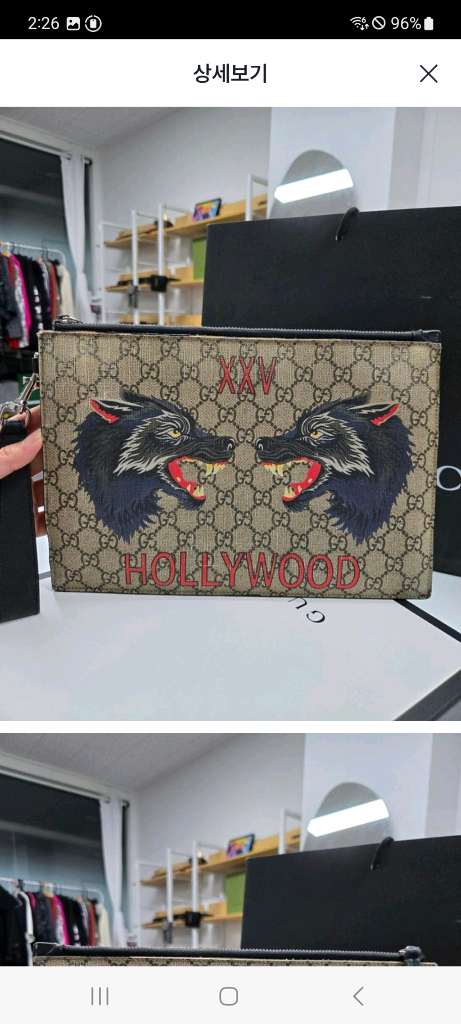 [A급컨디션] 구찌 울프 클러치--0