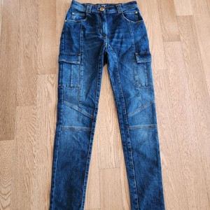 발망 여성카고 청바지