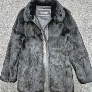 [M]<서울컬렉션>레빗퍼 블랙코트