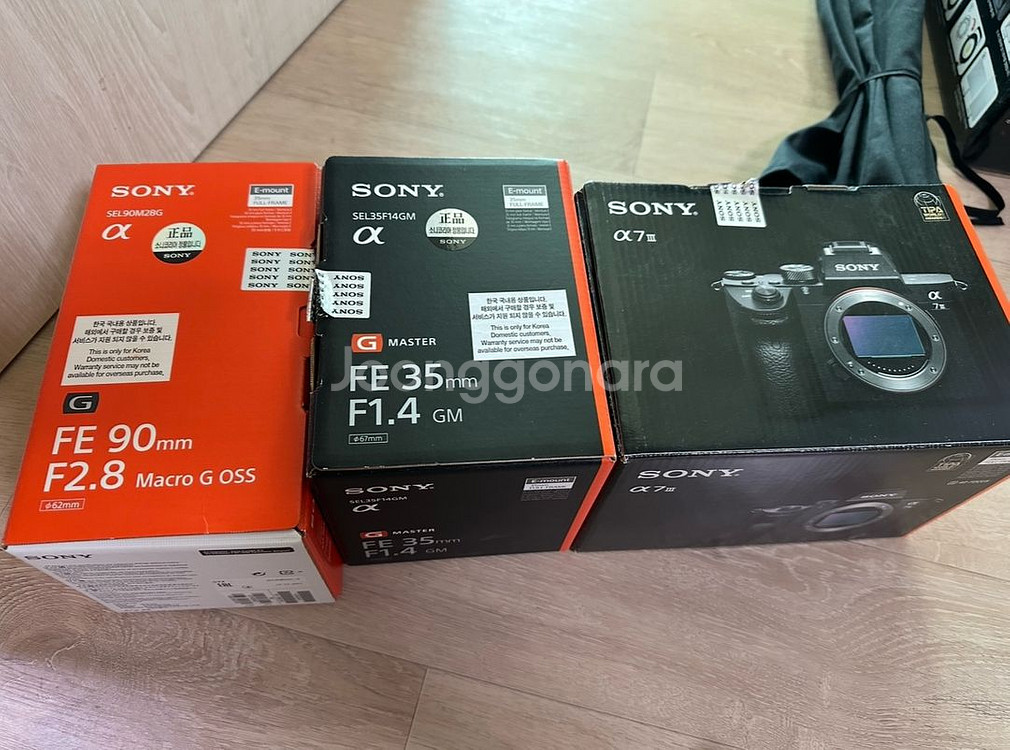 소니 A7M3바디 + 35mm 1.4 gm렌즈,90mm 2.8g렌즈 등 일괄판매--0