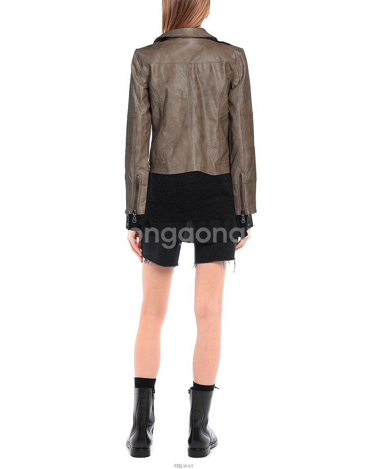 GARCIA Vegan Leather biker jacket--3